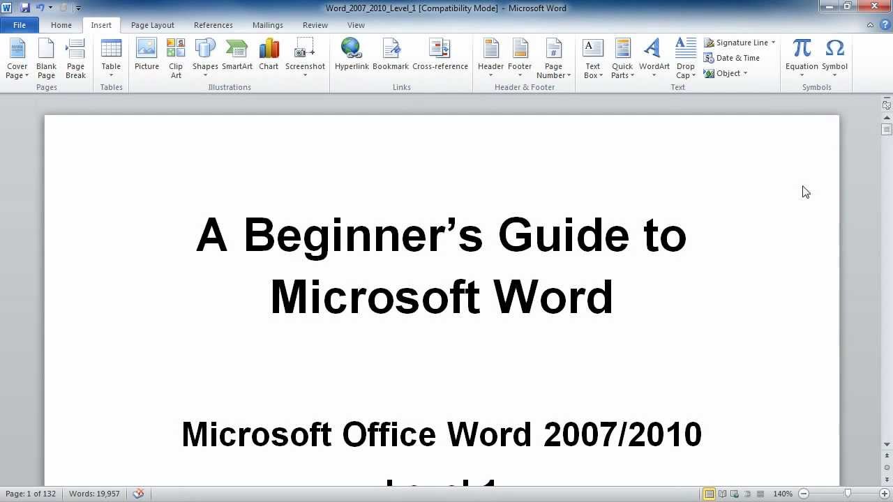 Microsoft Word Symbols